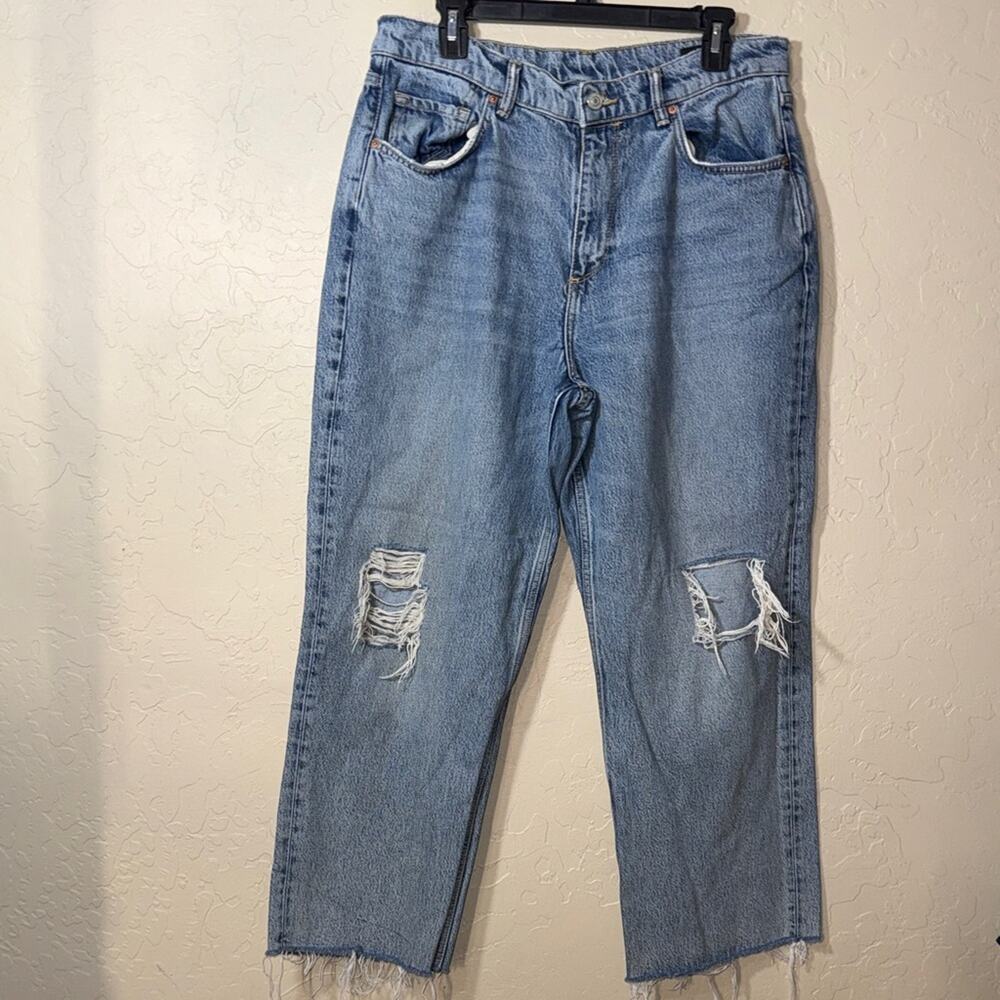 Allsaints April distressed high rise baggy jeans size 31